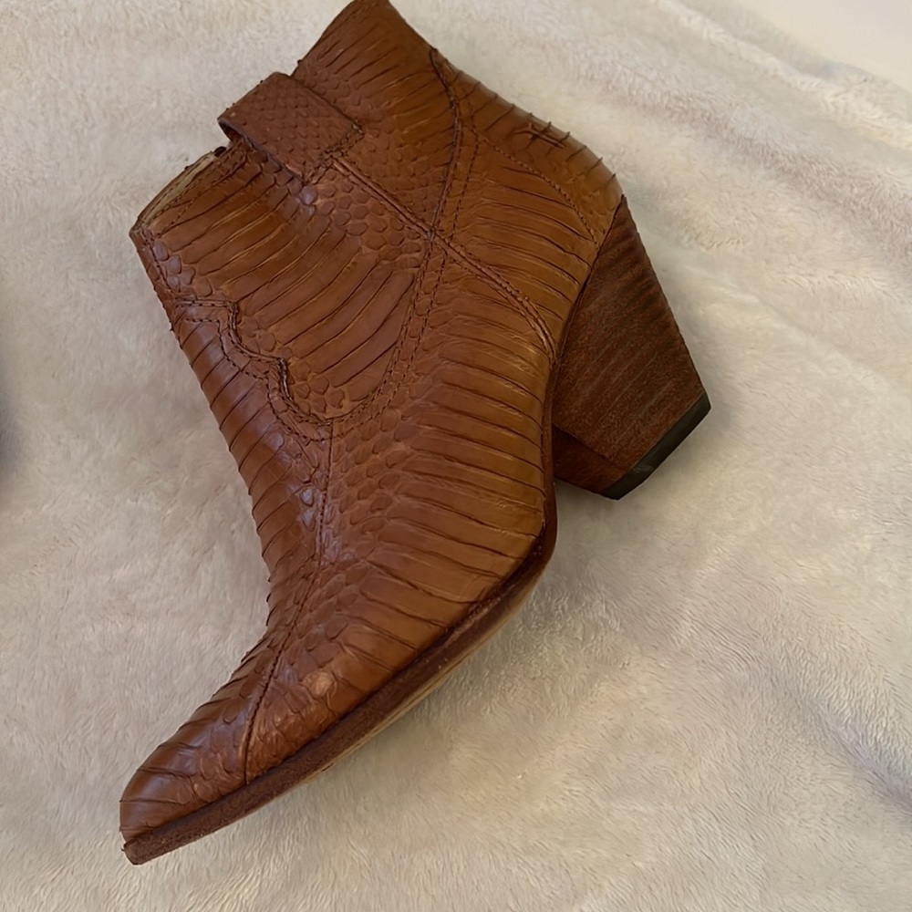 Frye Reina Snake Bootie Cognac - Picture 11 of 12